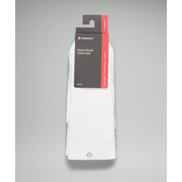 Men's Power Stride Crew Socks (3 Pack) - White - Picture 3 of 4